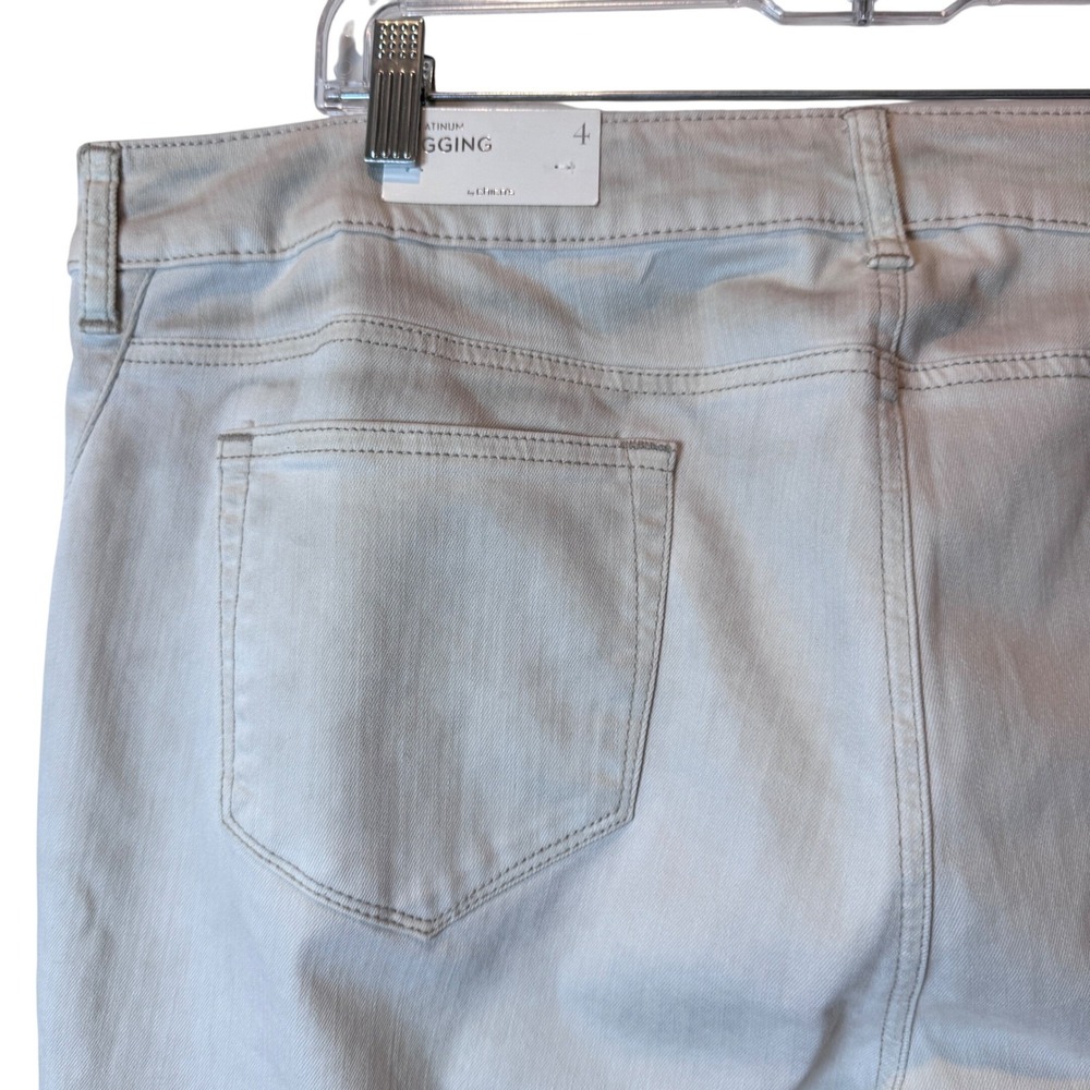 Chicos Size 4 Platinum Jegging‎ Jeans Preppy Summer Beach  Vacation Travel Chic - Picture 5 of 7